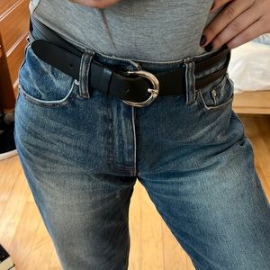 A.P.C. Black leather belt